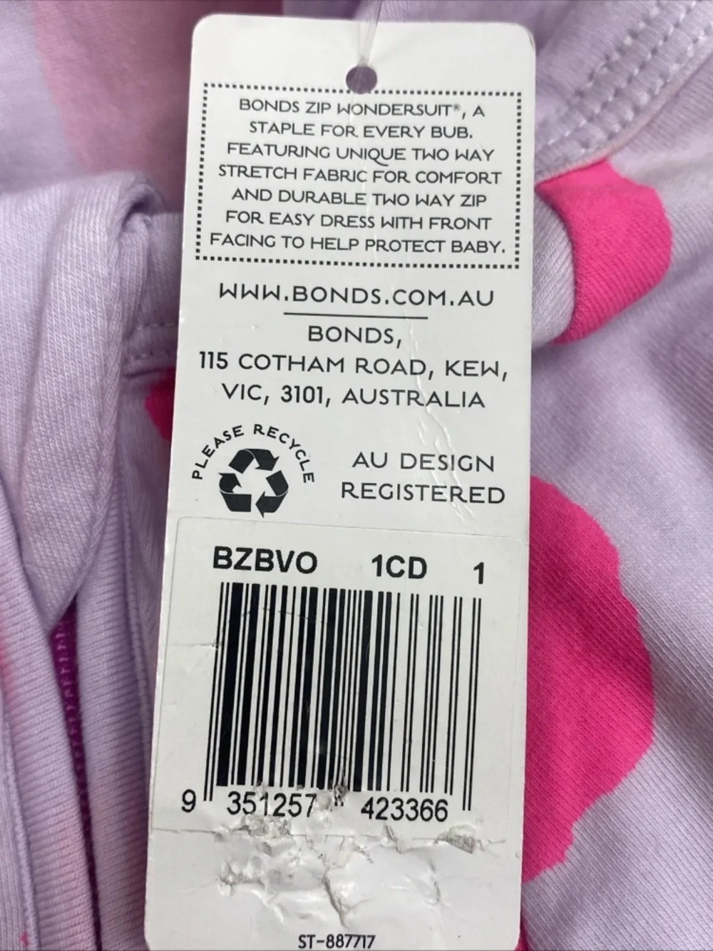 NWT! Bonds Wondersuit Zippy Pajamas size 1  12-18 months Pink Neon Dots
